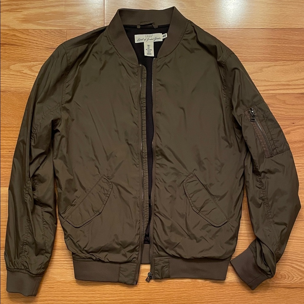 H&M Womens Olive Bomber Jacket